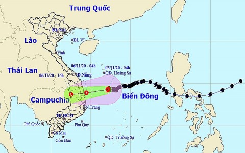 Bão số 10 suy yếu thành áp thấp nhiệt đới, miền Trung mưa lớn ở một vài nơi